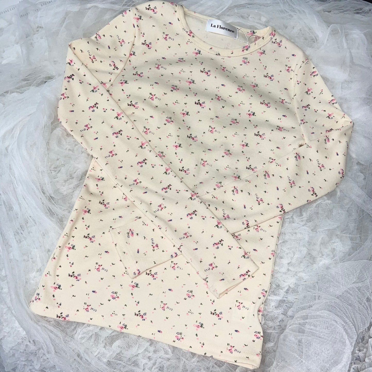 【即納】floral long sleeve tops lf-s1012