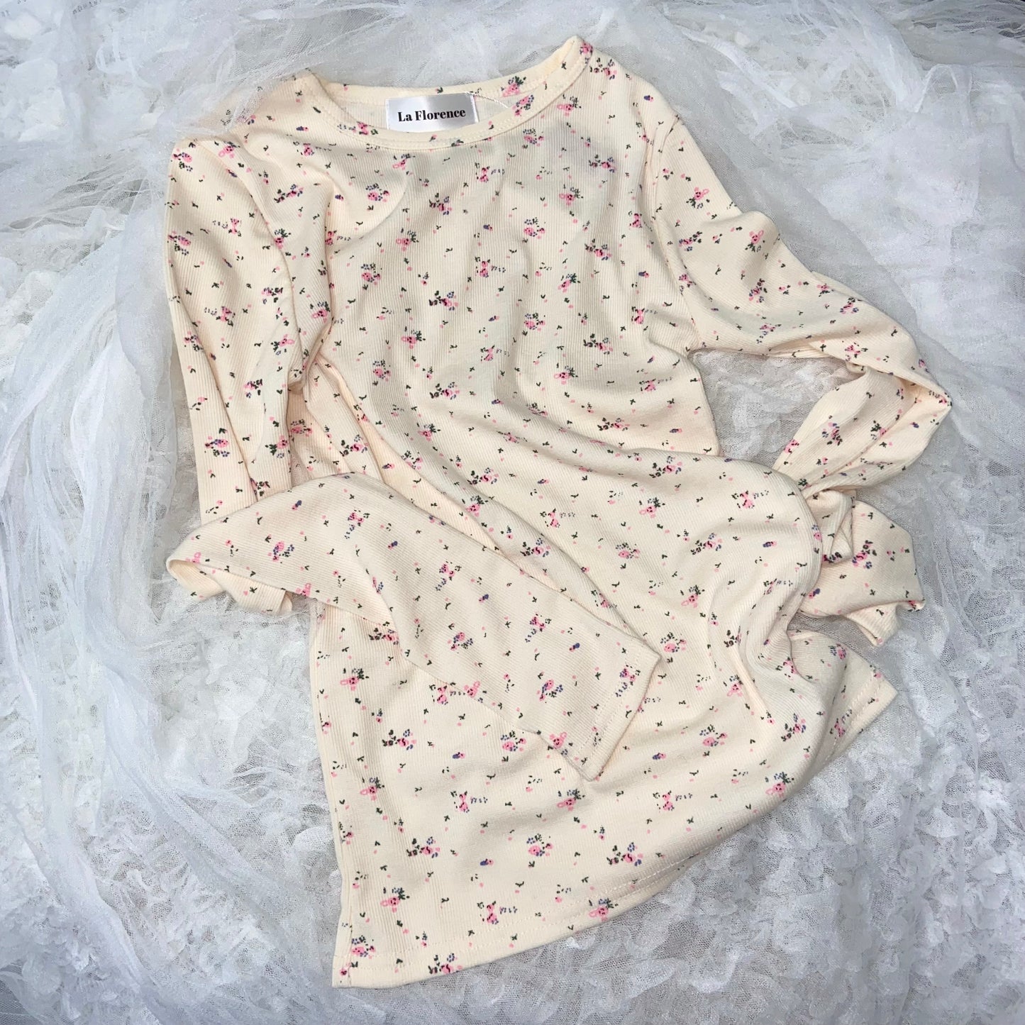 【即納】floral long sleeve tops lf-s1012