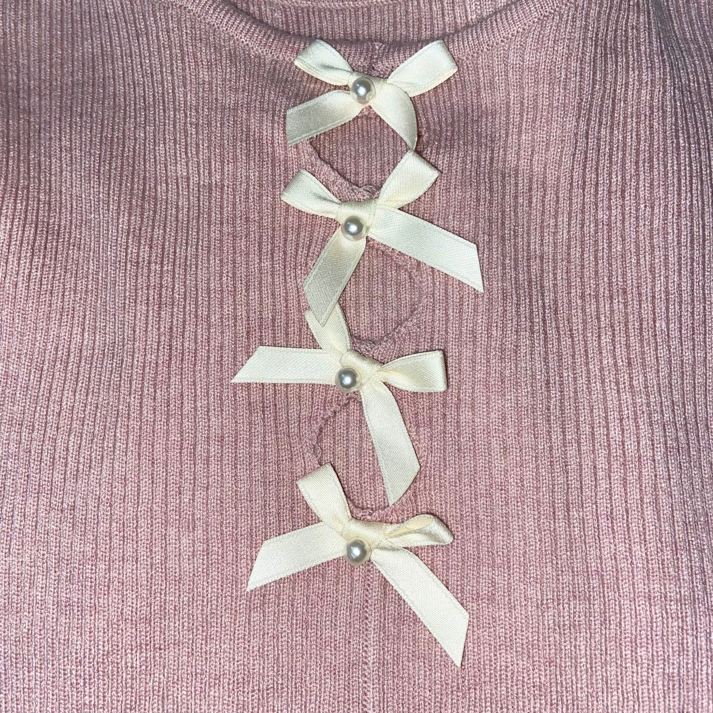 【即納】Chest ribbon tops lf-s1018