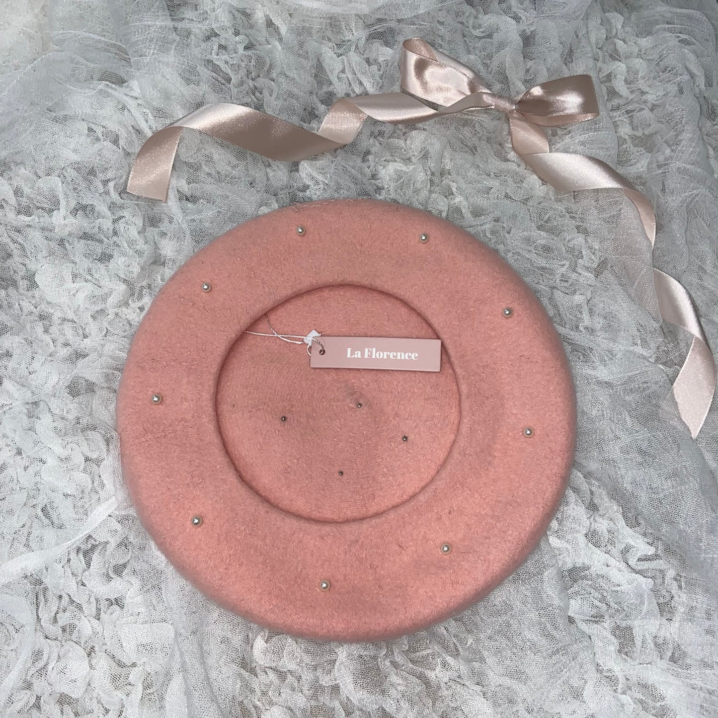【即納】wool pearl beret lf-s1022