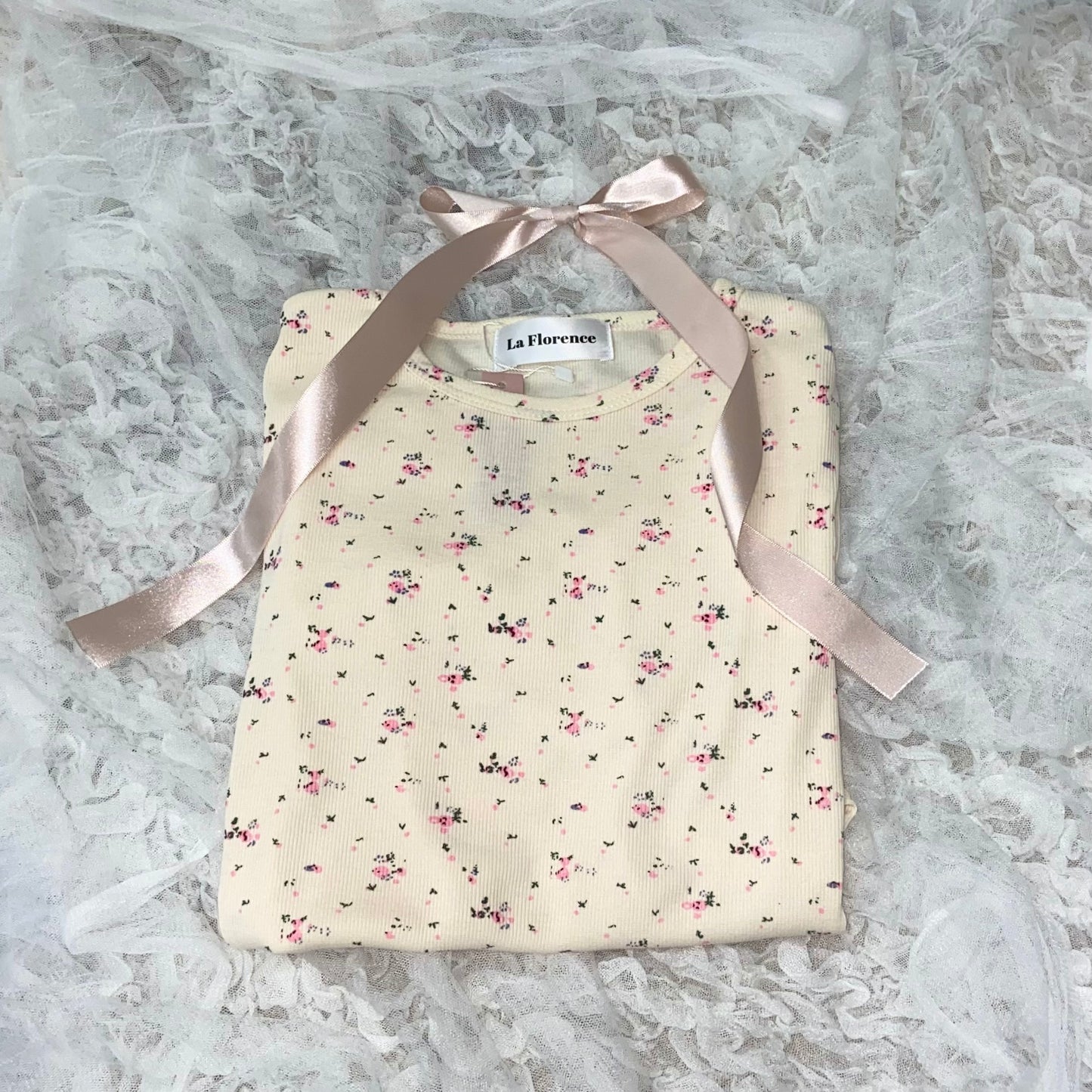 【即納】floral long sleeve tops lf-s1012