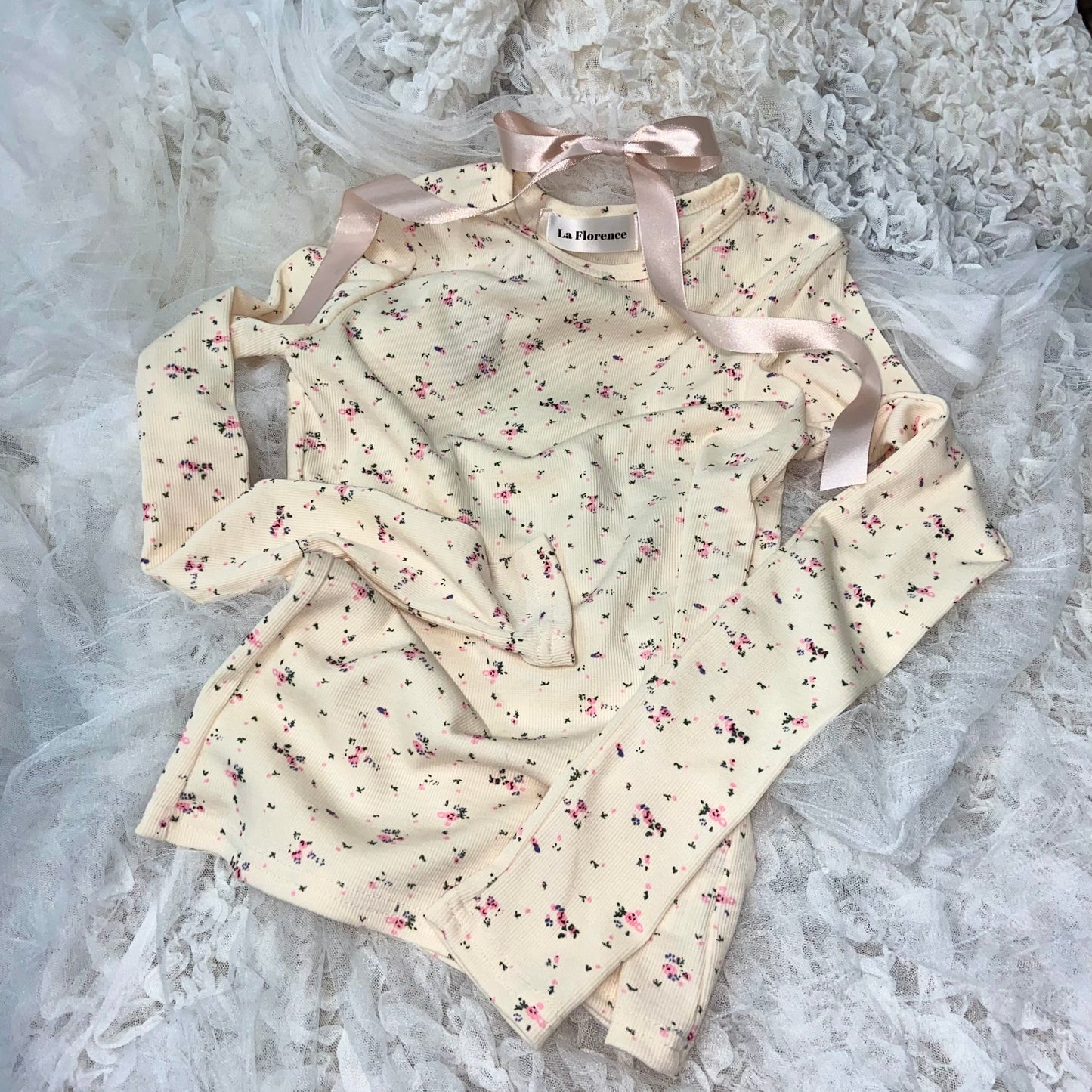 【即納】floral long sleeve tops lf-s1012