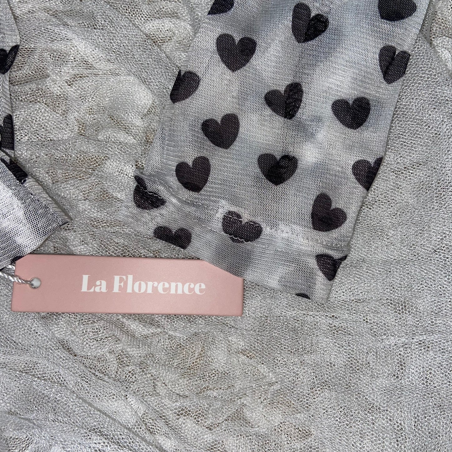 【即納】heart pattern mesh inner lf-s1015