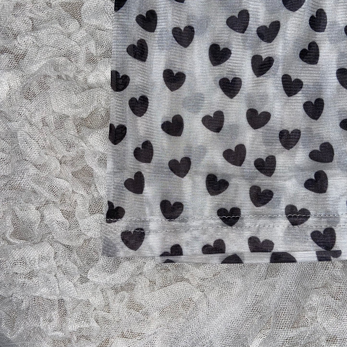 【即納】heart pattern mesh inner lf-s1015