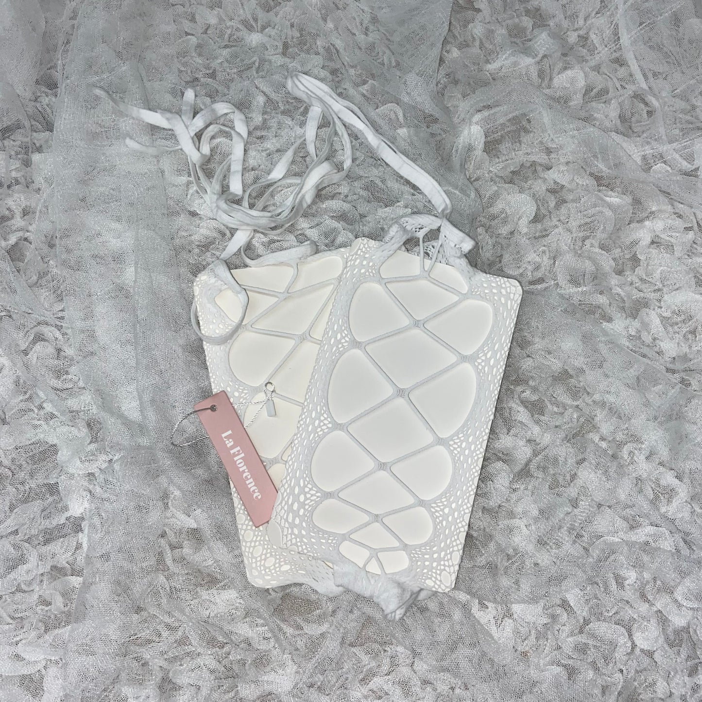 【即納】lace up fishnet sock lf-s1030