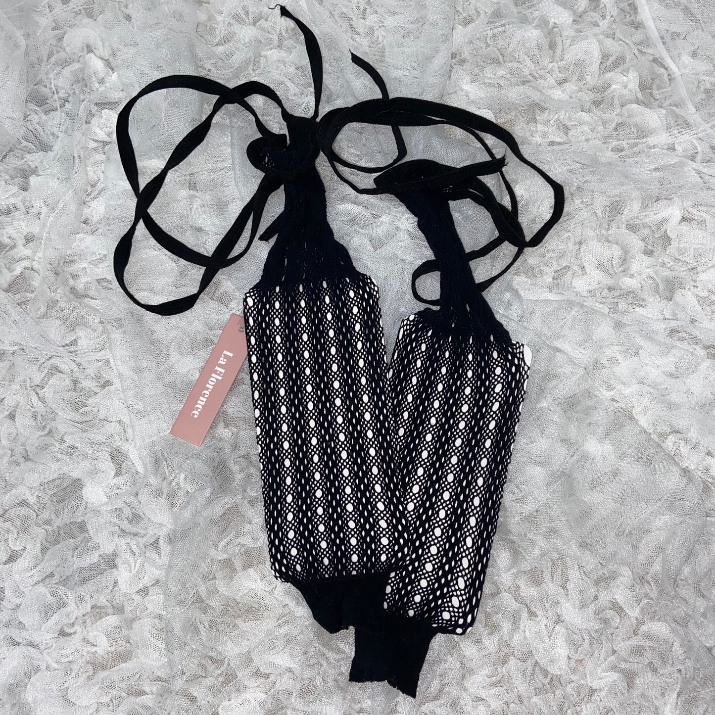 【即納】lace up fishnet sock lf-s1030