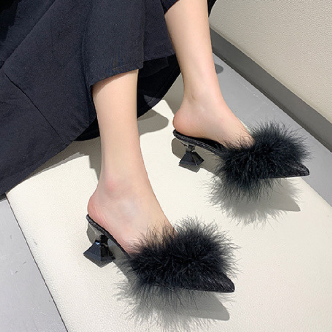 pointed fur mule lf1285
