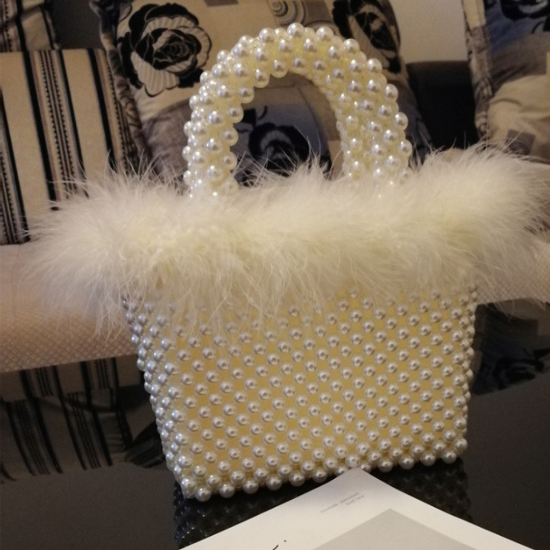 pearl fur bag lf2251-1【即納】