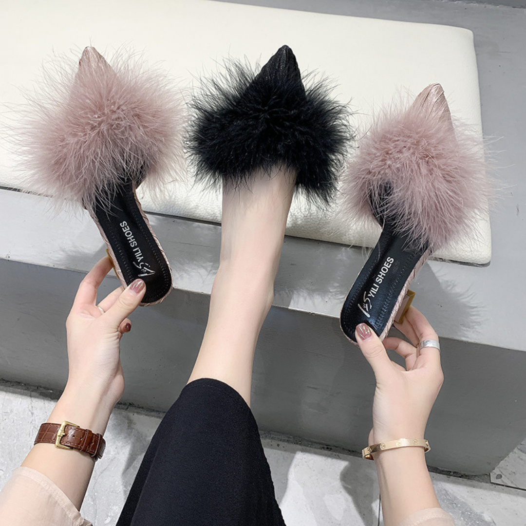 pointed fur mule lf1285