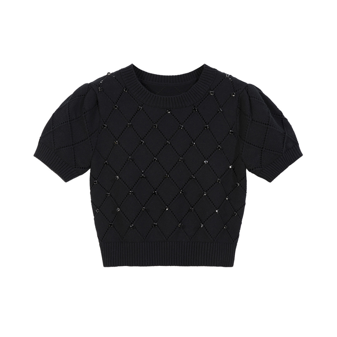 bijou puff sleeve knit lf2290【即納】