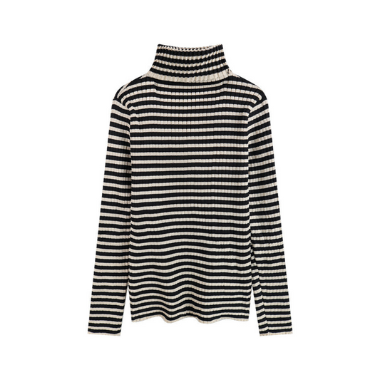 border turtleneck knit lf2002