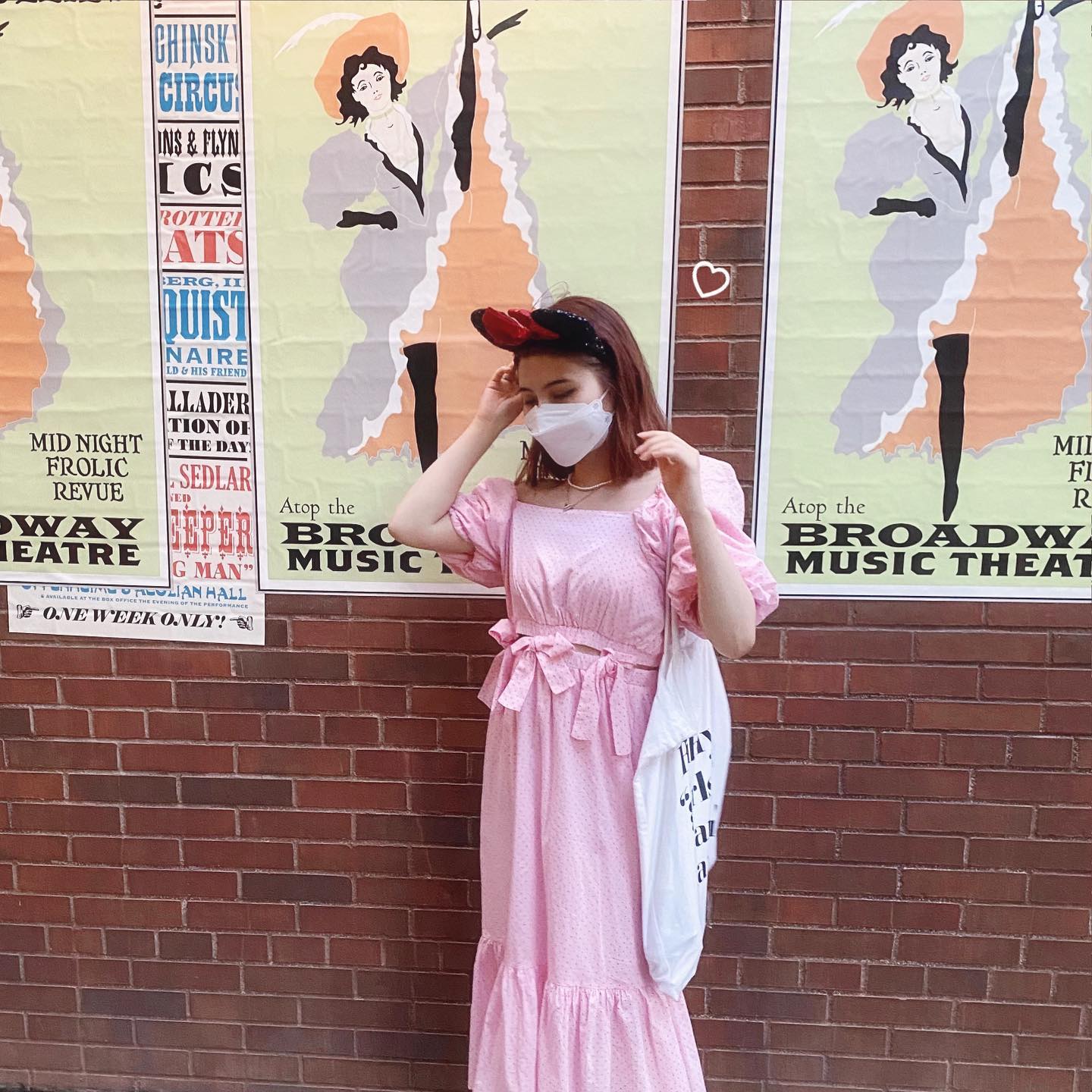 waist ribbon dot onepiece lf1525_1【即納】