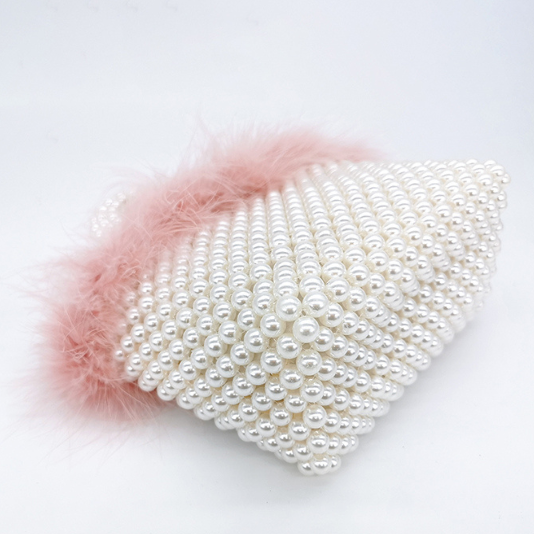 pearl fur bag lf2251-1【即納】