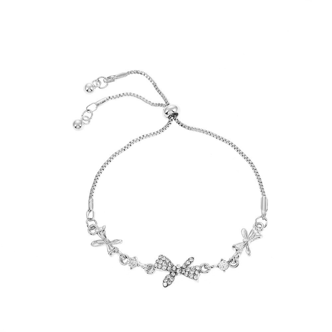 silver ribbon bracelet lf2071