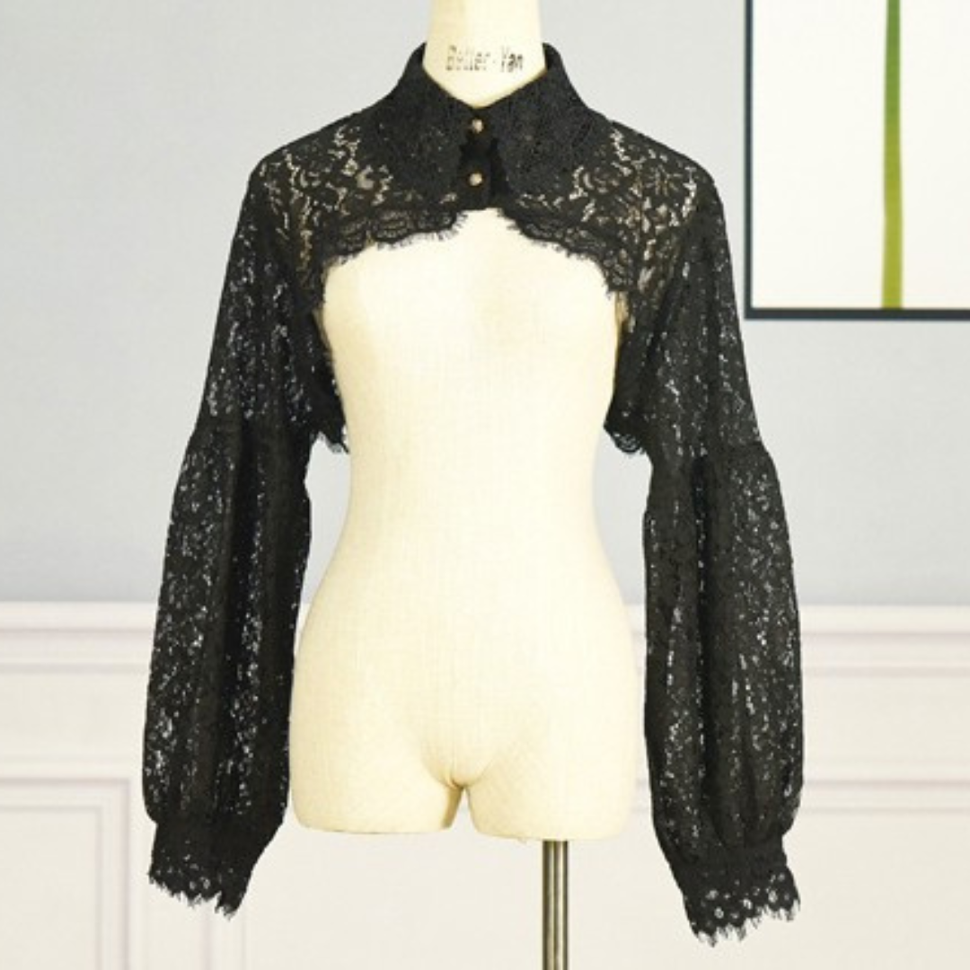lace short blouse lf1781