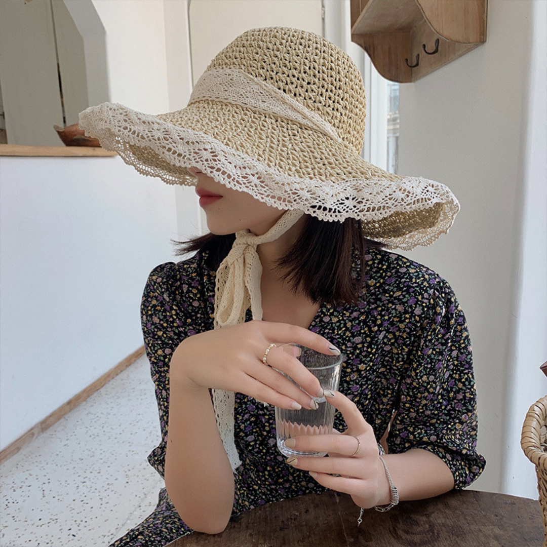 lace girly straw hat lf1411