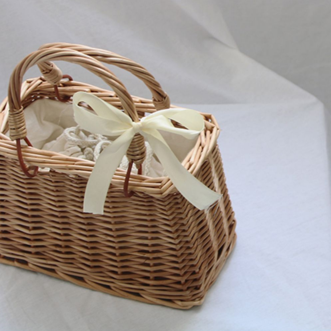 square ribbon straw bag lf1367