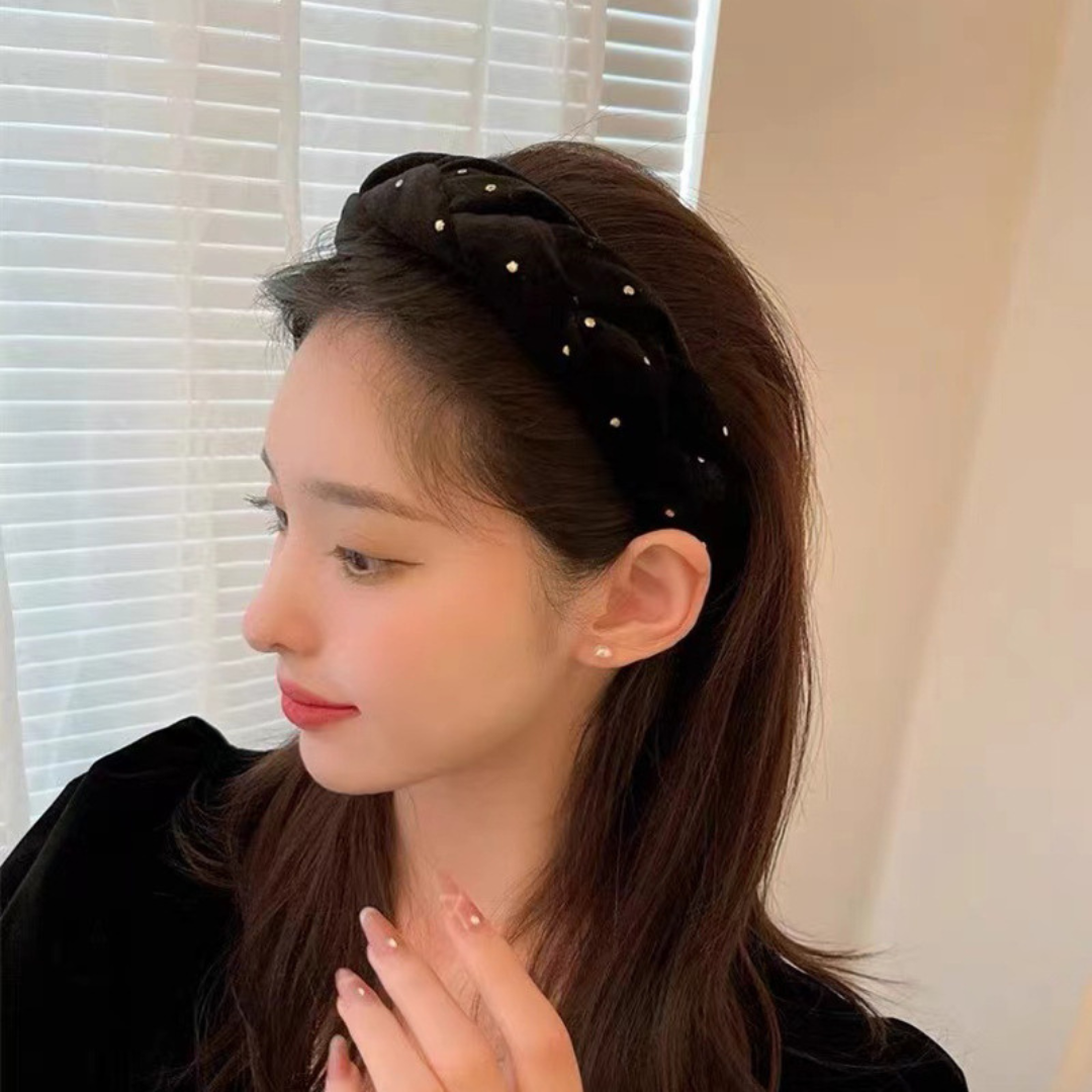 gold dot twist headband lf2124