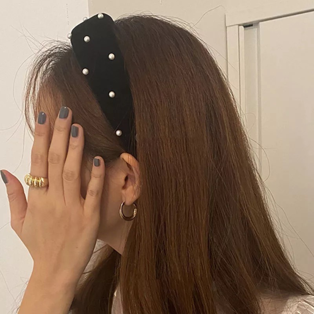 pearl velvet headband lf2117