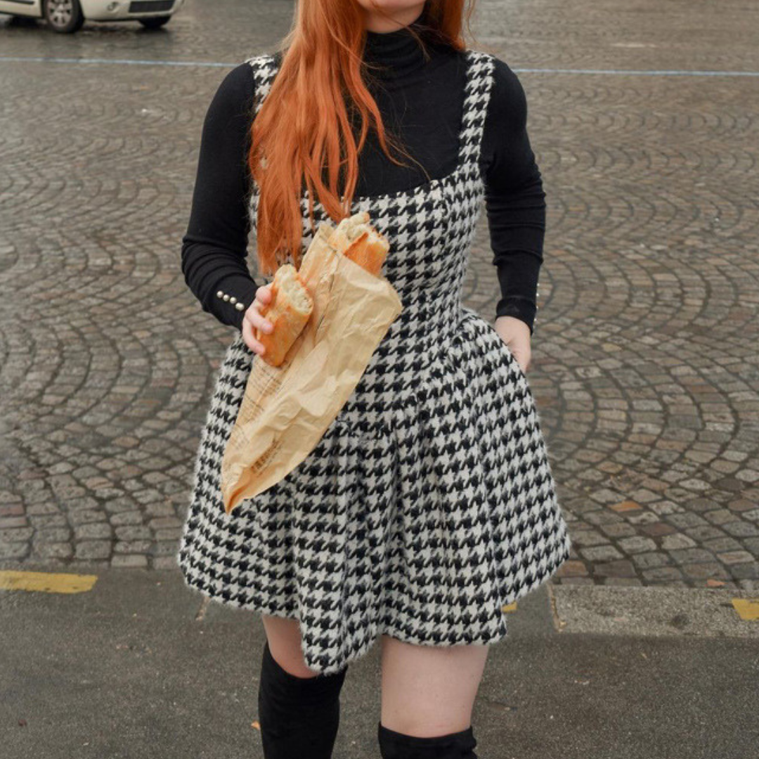 houndstooth cami onepiece lf1828