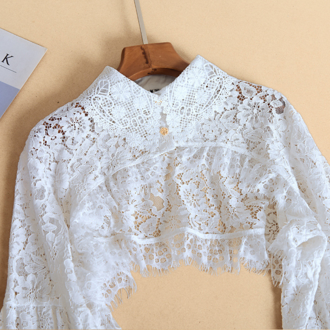 lace short blouse lf1781
