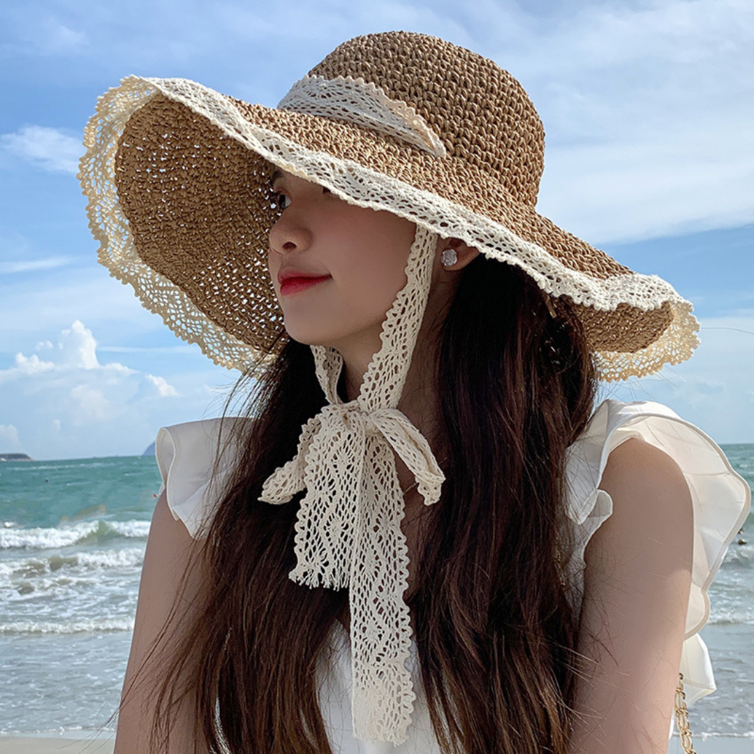 lace girly straw hat lf1411