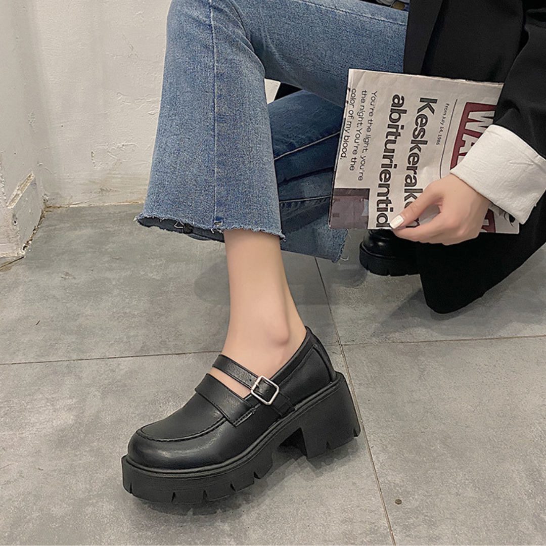 strap plat form loafers lf1877