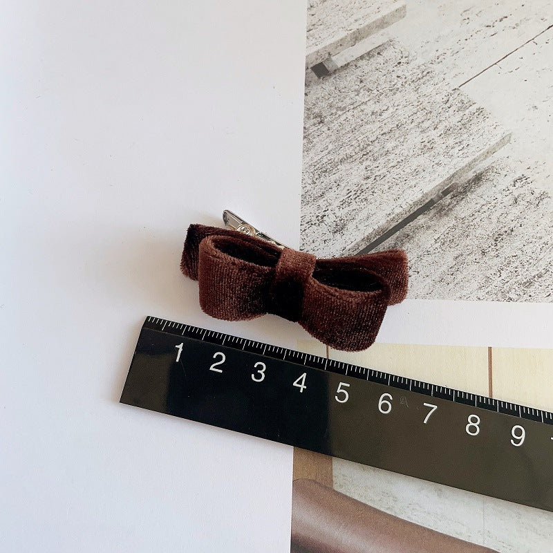 velvet mini ribbon hair clip lf2178