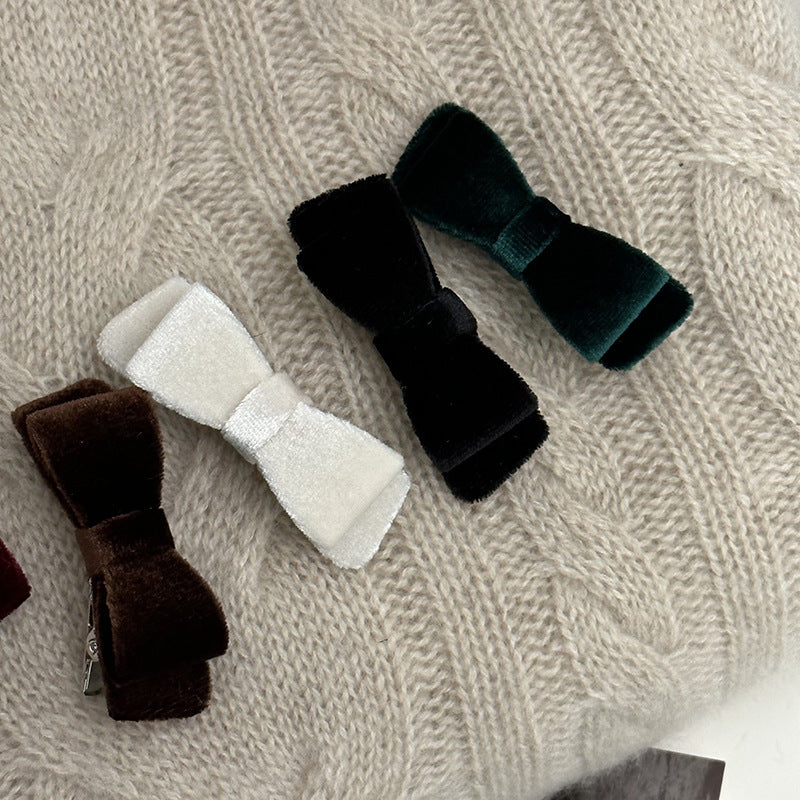 velvet mini ribbon hair clip lf2178