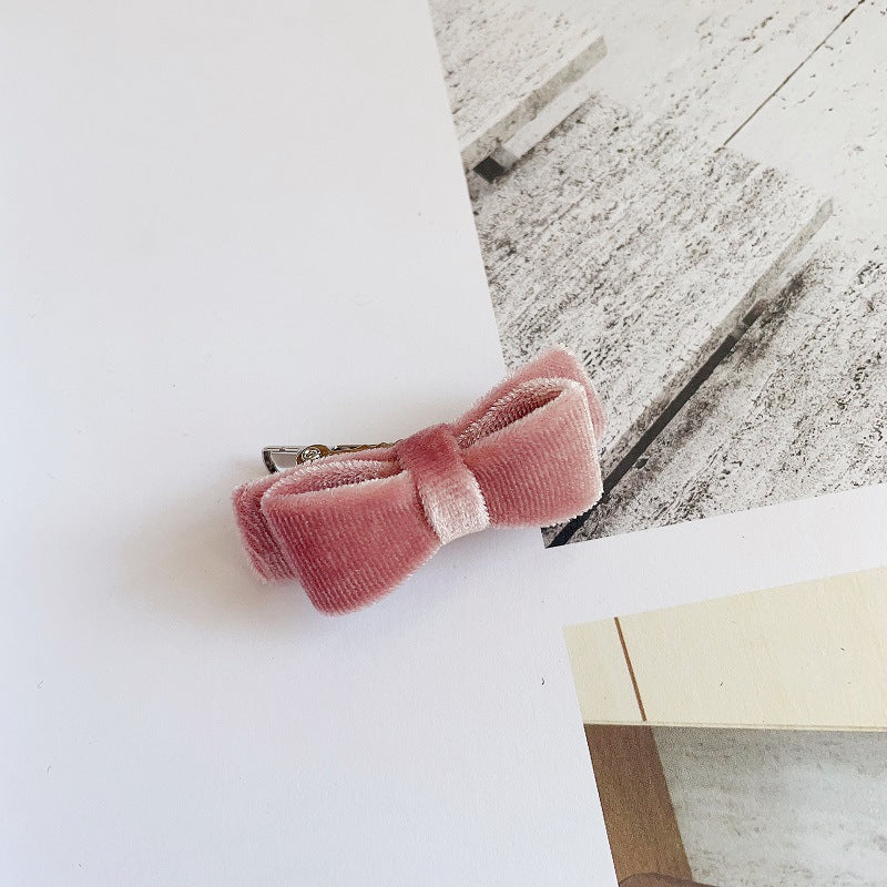 velvet mini ribbon hair clip lf2178
