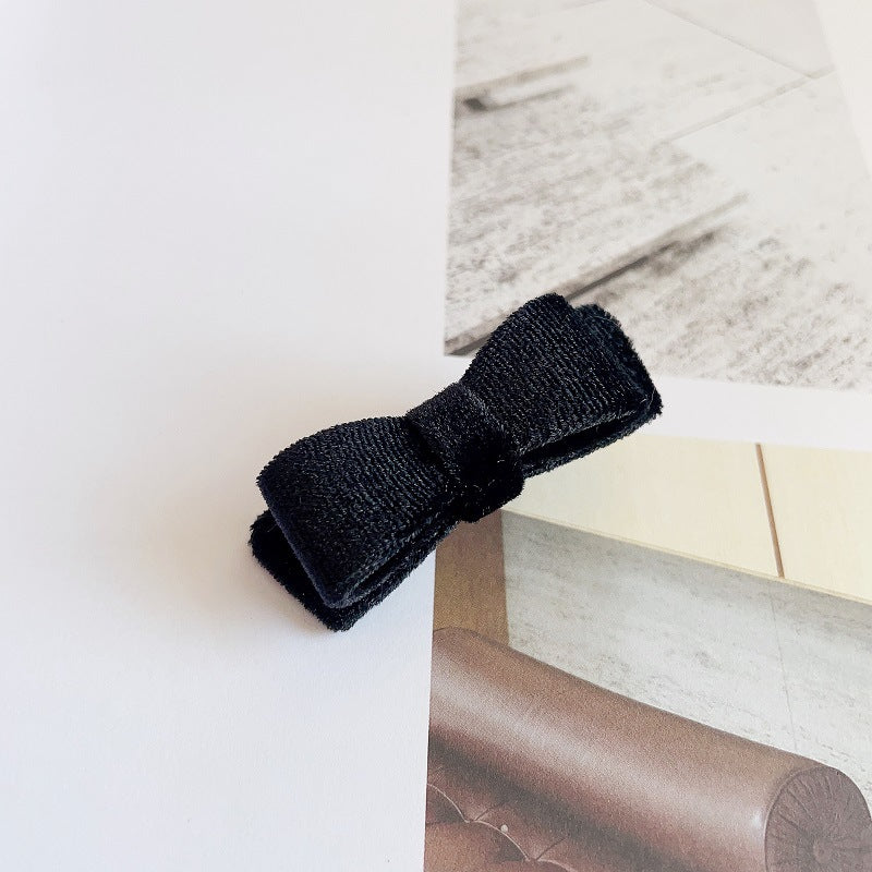 velvet mini ribbon hair clip lf2178