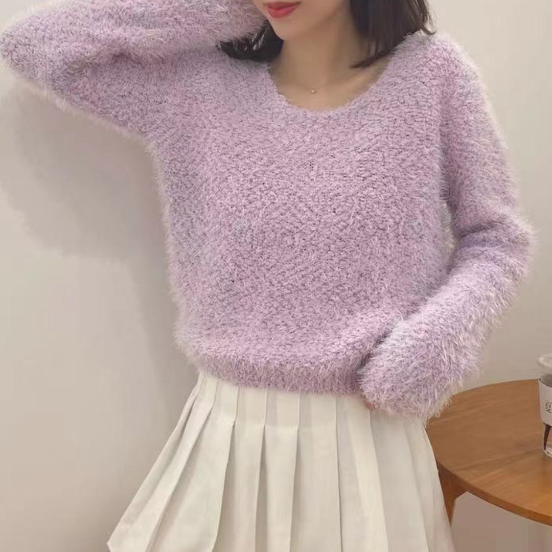 pastel plain knit lf2592