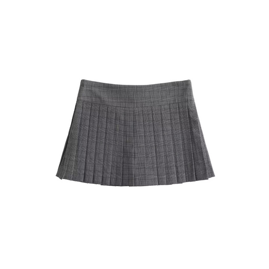 plaid mini pleated skirt lf2933