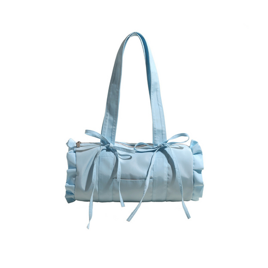 tube-shaped ribbon frill bag lf3232【即納】