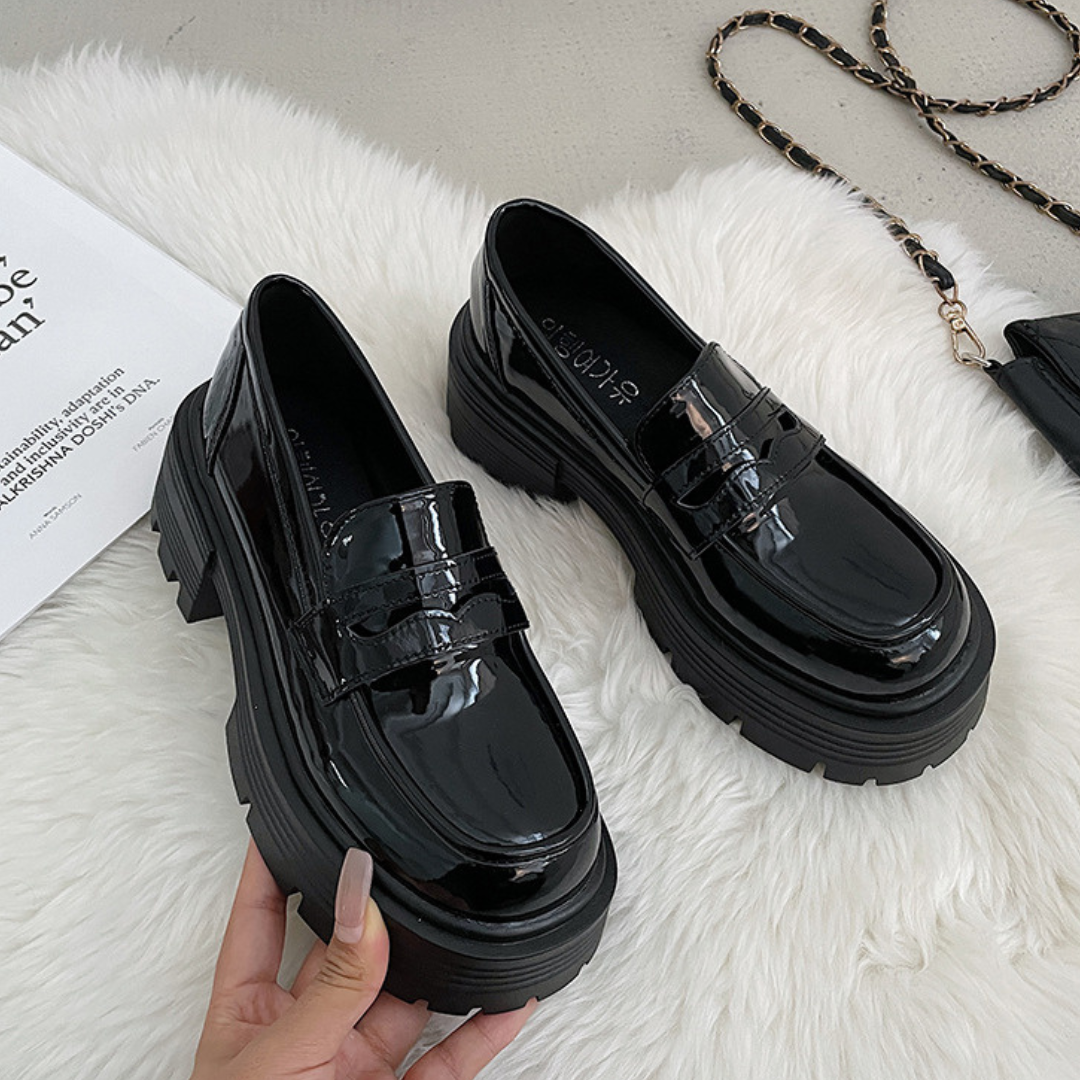 simple platform loafers lf2559