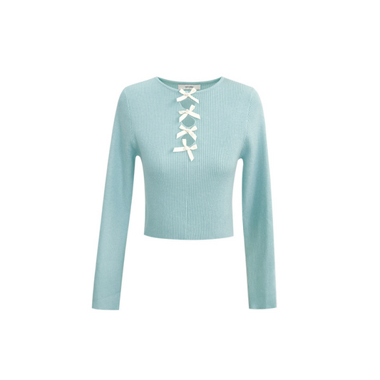 Chest ribbon tops lf2711