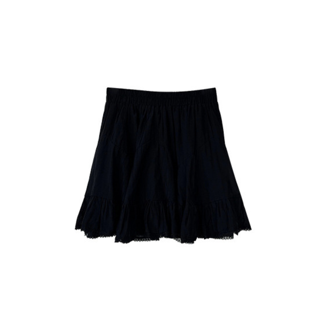 pleated lace skirt lf2640