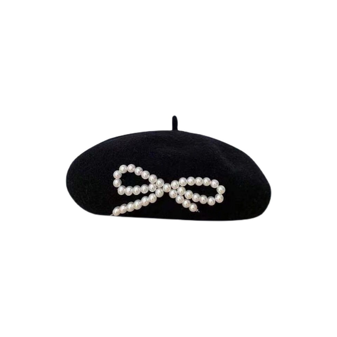 pearl ribbon beret lf2676