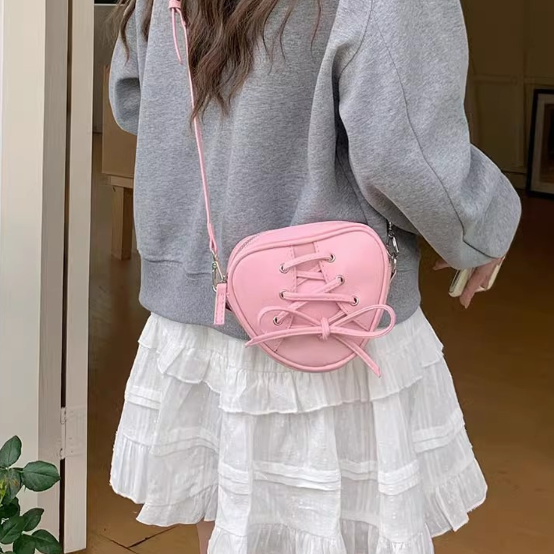 lace up heart bag lf3306