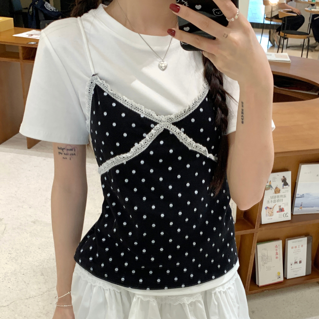 【即納】polka dot bustier lf3244