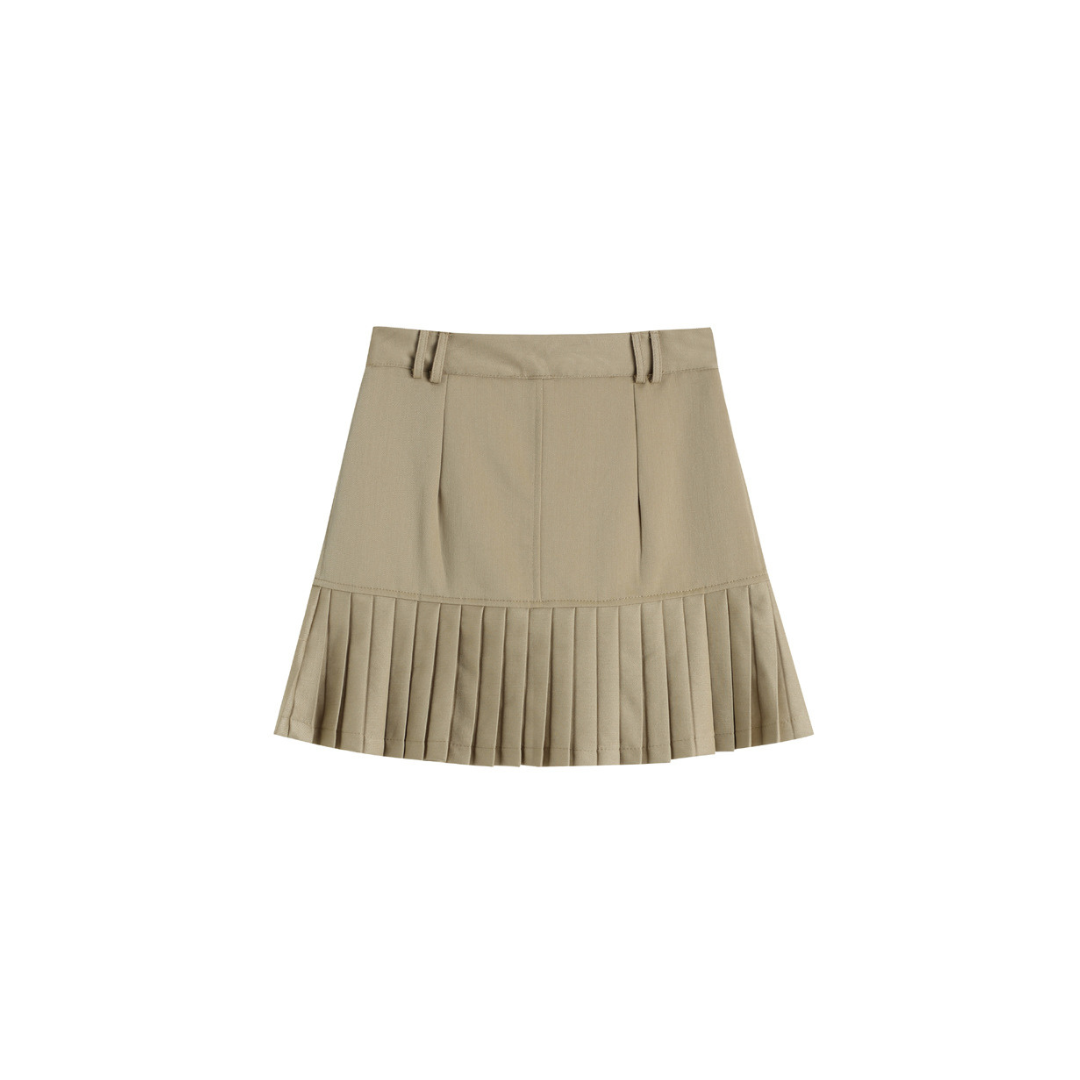 casual pleated skirt lf2658