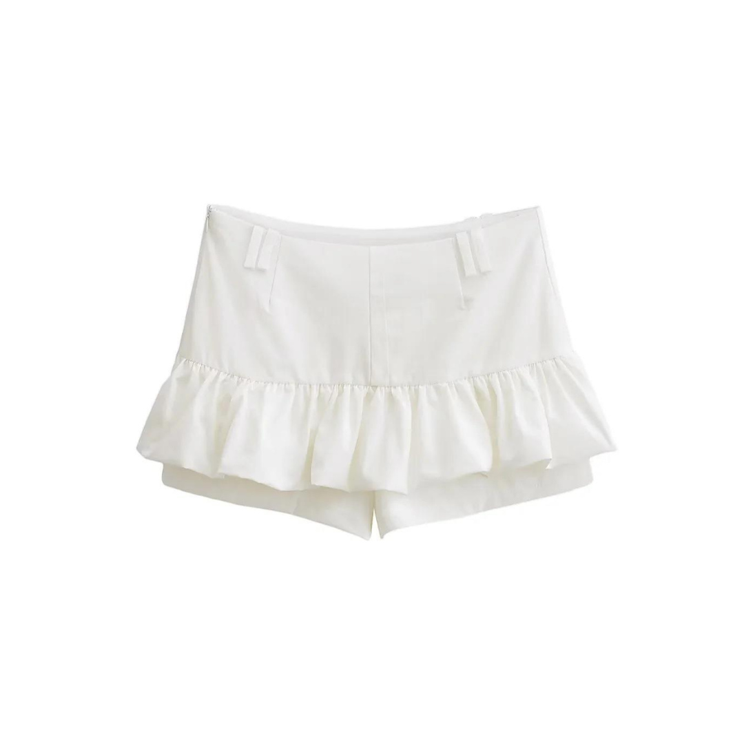 super mini ruffled skirt pants lf2886