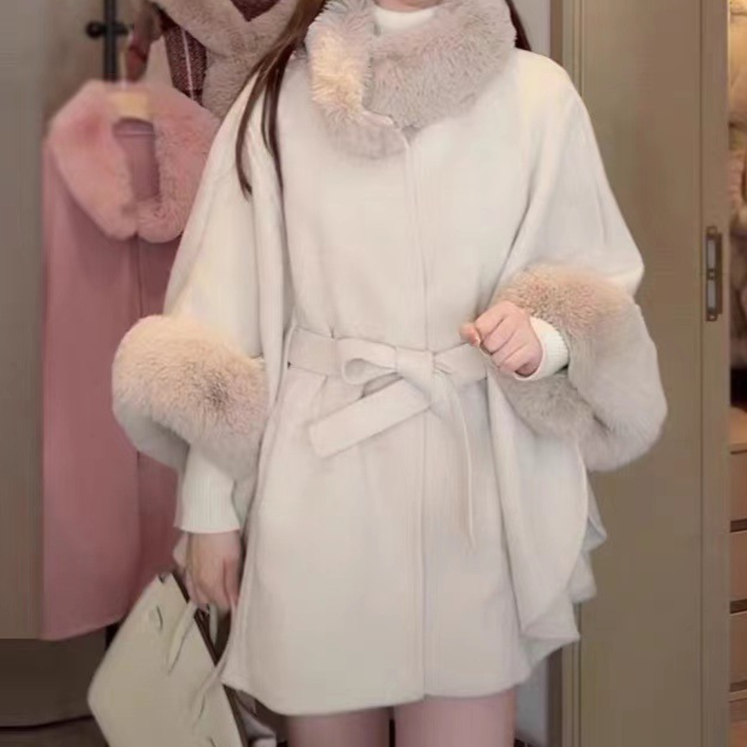 【即納】volume fur cape coat lf-s1006