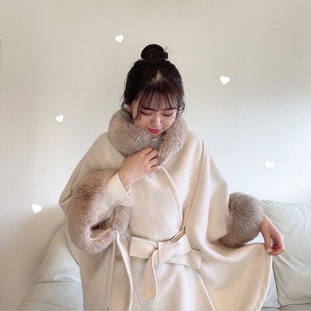 【即納】volume fur cape coat lf-s1006