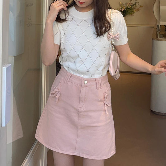 bijou puff sleeve knit lf2290【即納】