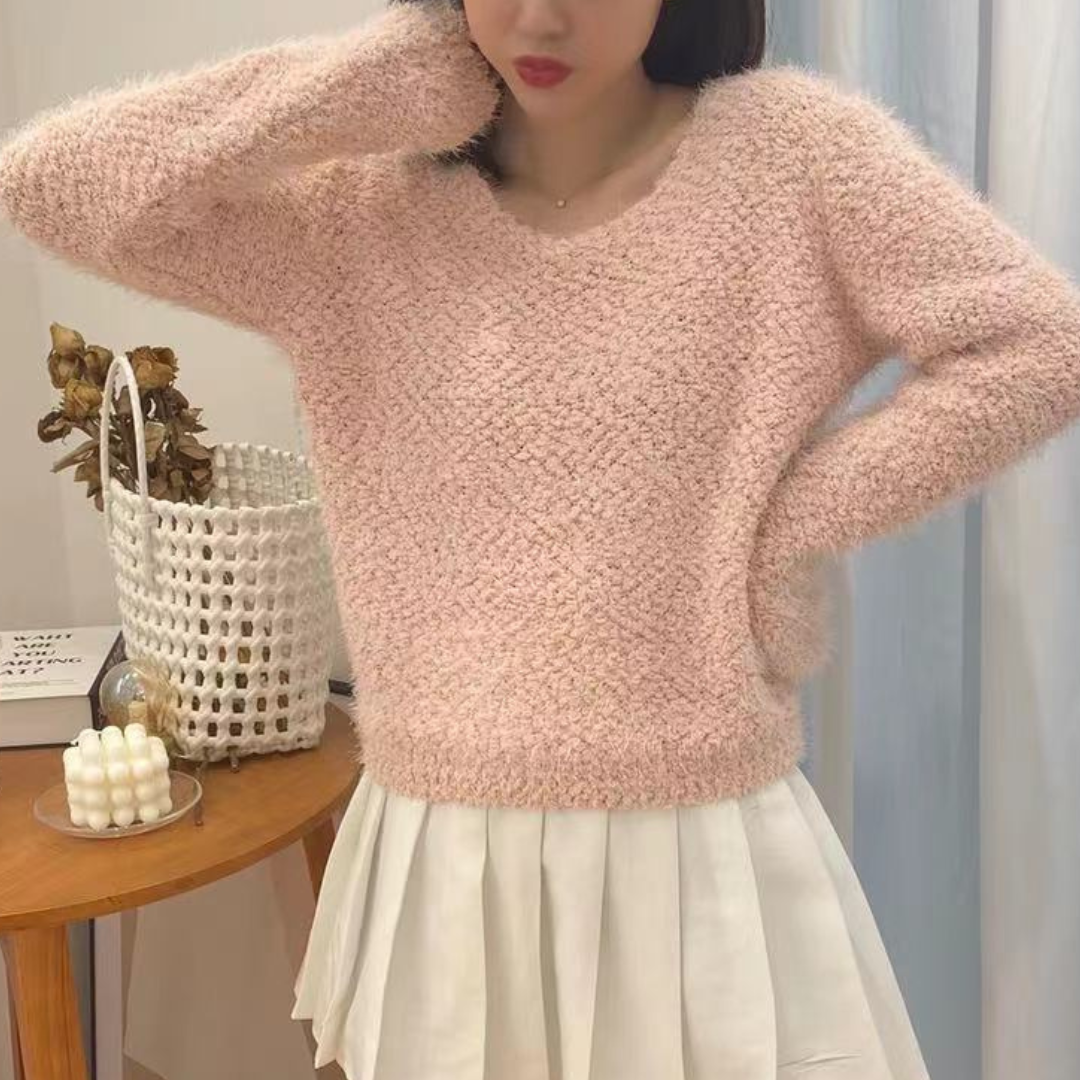 pastel plain knit lf2592