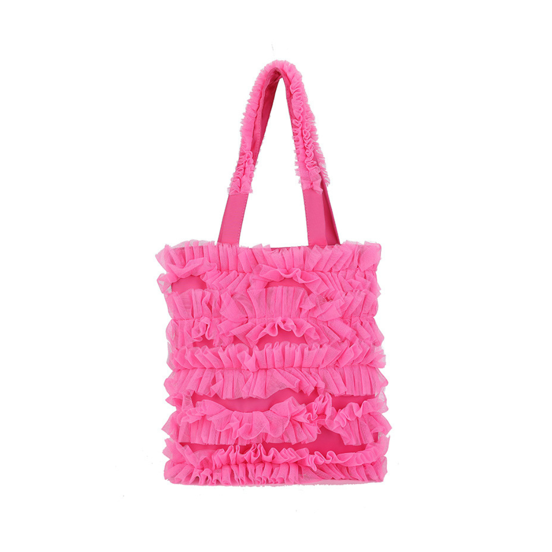 tulle ruffle tote bag lf2994