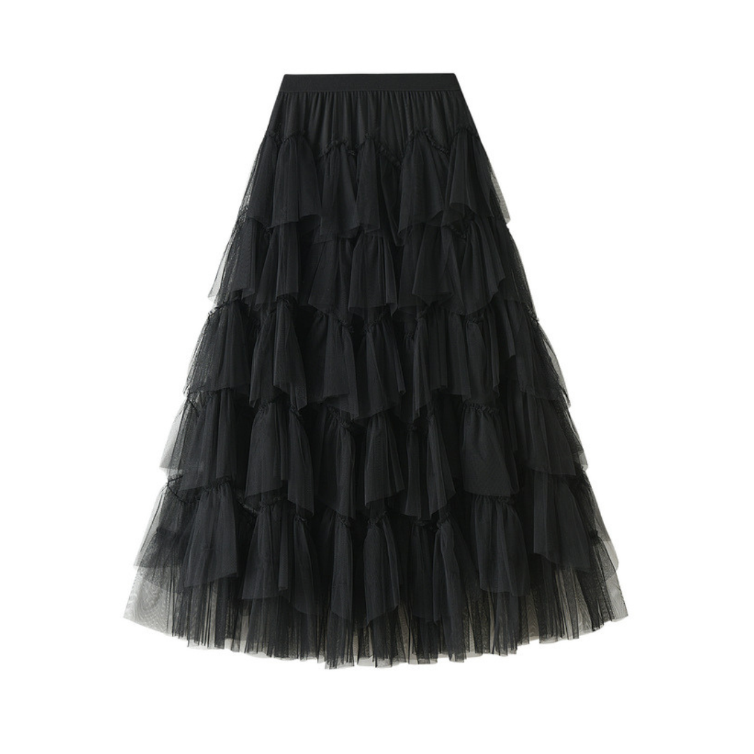 volume frill tulle skirt lf2404 – La Florence