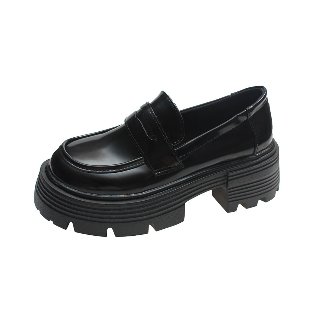 simple platform loafers lf2559