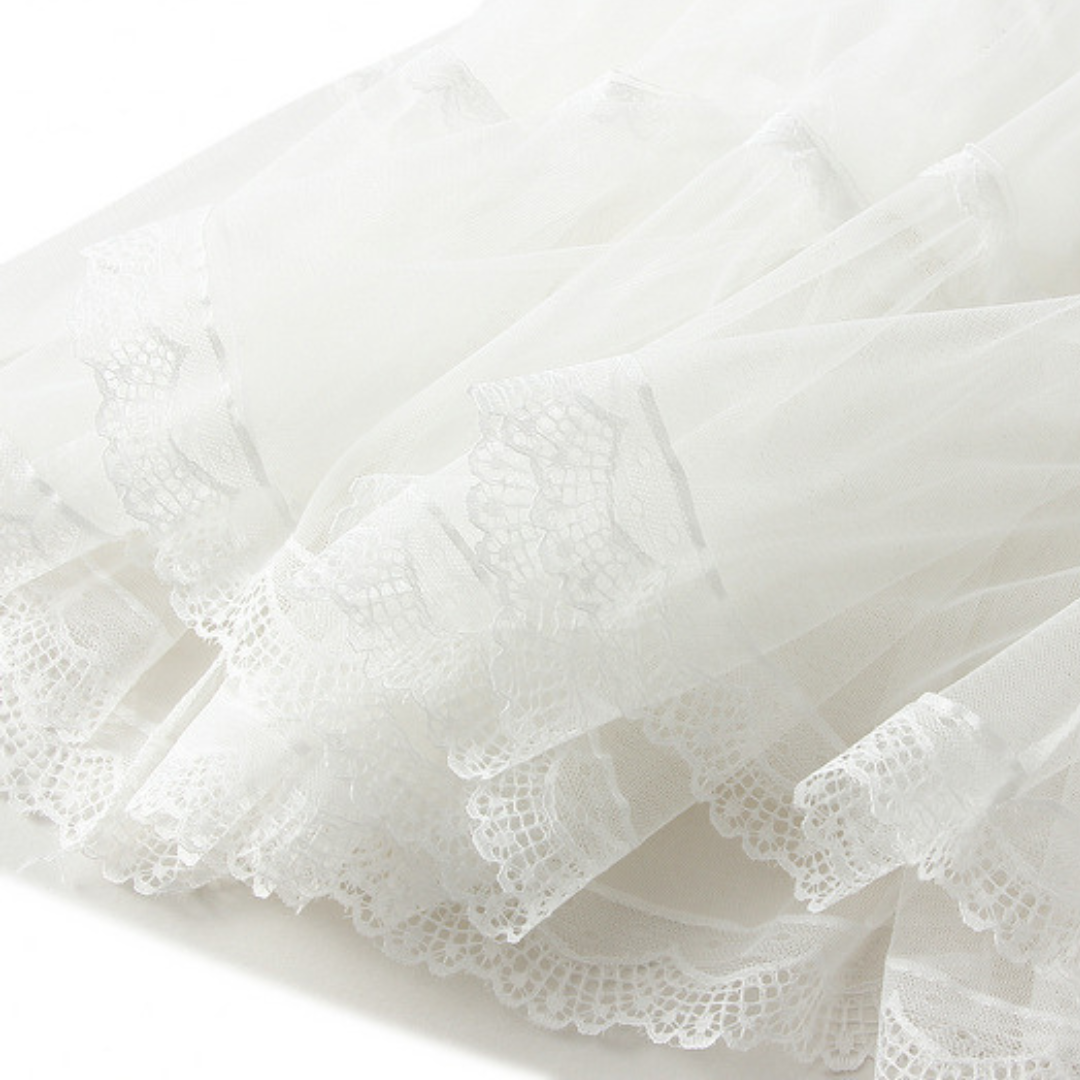 switched lace tulle skirt lf2963